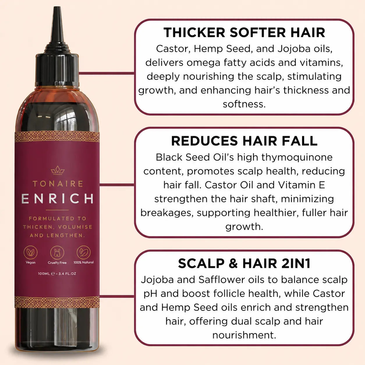 Enrich Hair Growth Oil + Scalp Massager Duo