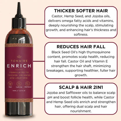 Enrich Hair Growth Oil + Scalp Massager Duo