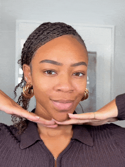 Applying the Tonaire skin tint balm